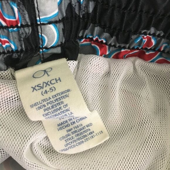 Cute Little Boy's OP Sz XS (4-5) Black Octopus Swim Trunks Shorts - Picture 7 of 7